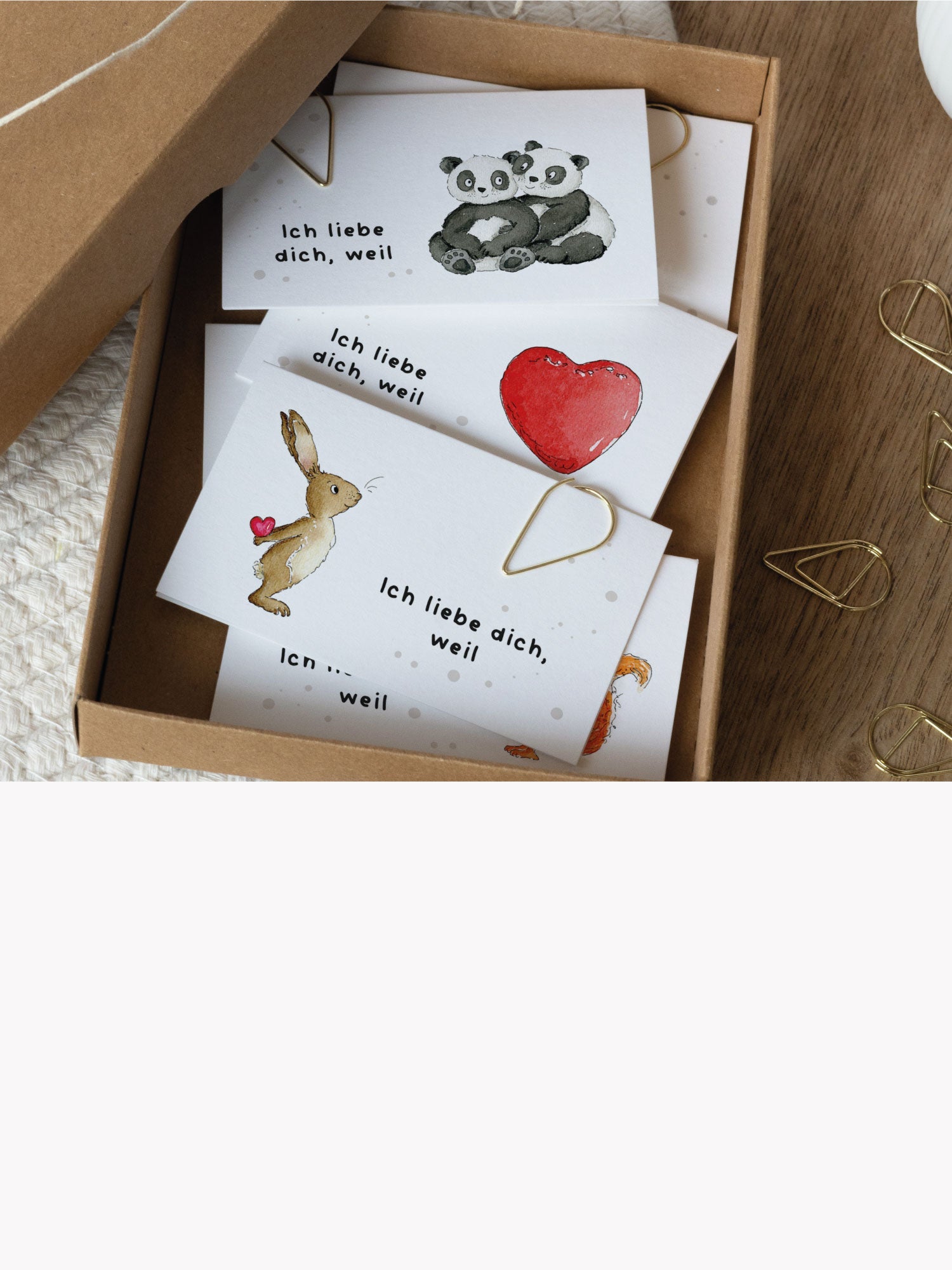 Kollektion Familie Freunde Geschenkboxen Karten Valentinstag Liebesbriefe Funkenbunt