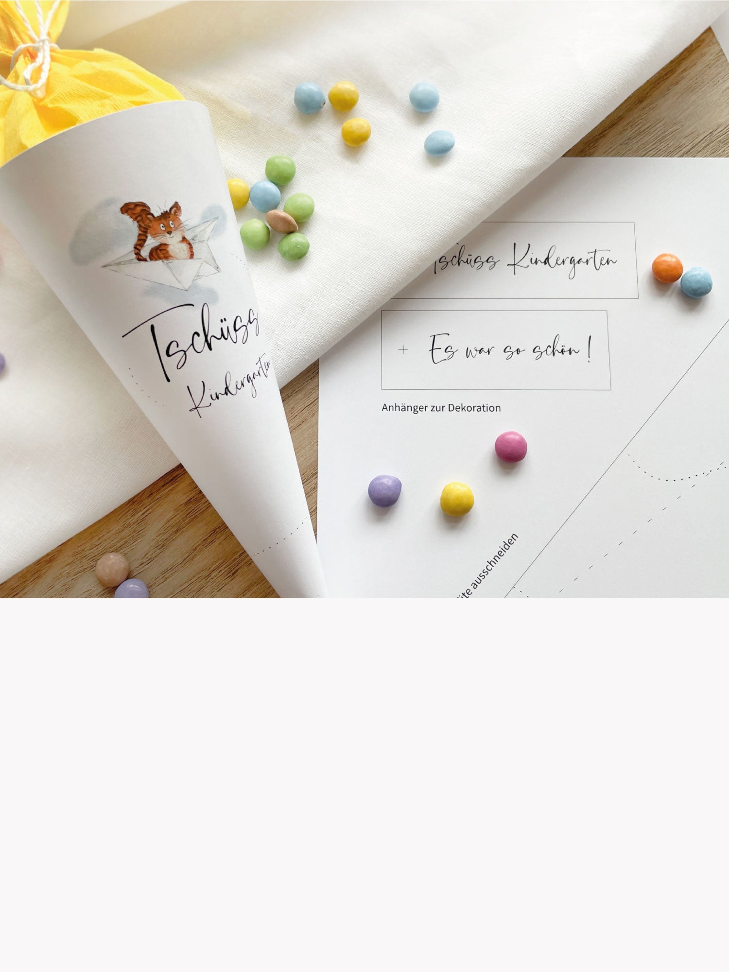 Kollektion Digitales Kindergarten Abschiedsgeschenke Zuckertueten Bastelset Download Funkenbunt