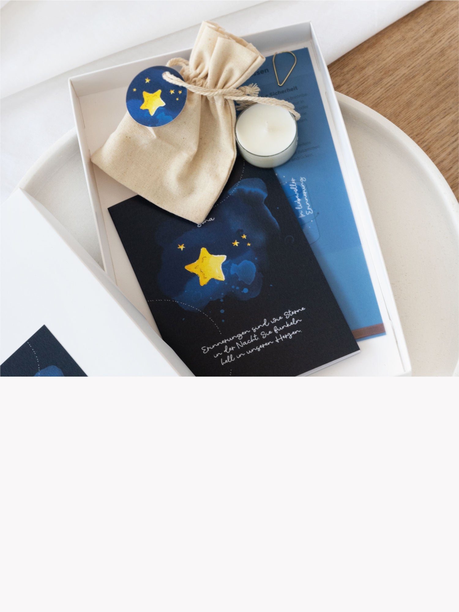 Kollektion Trostbox Trauerbox Trauergeschenk Sternenkinder Erinnerung Andenken Funkenbunt