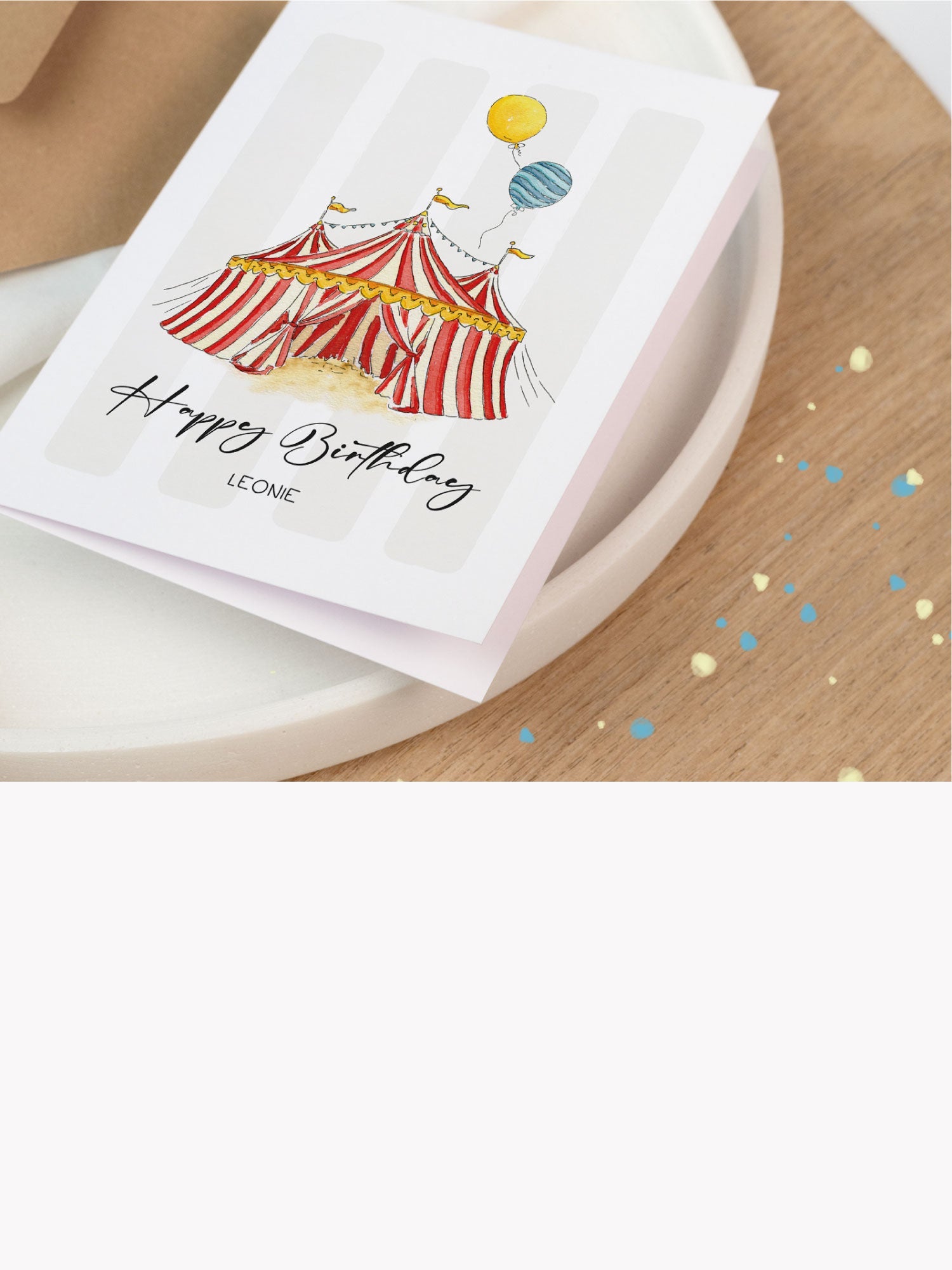 Zirkus der Fantasie Aquarell Sonderkollektion Papeterie Funkenbunt