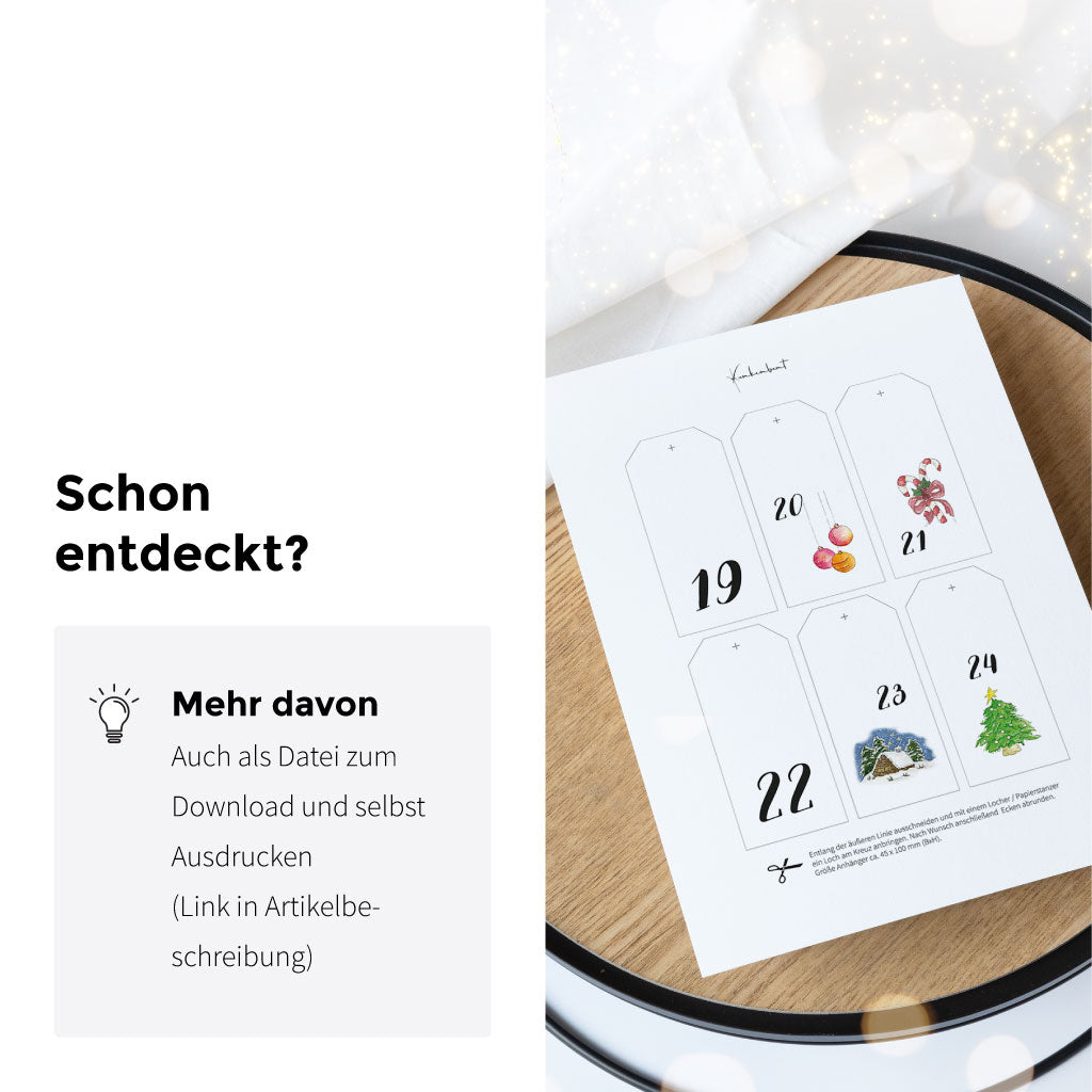 Auch als digitale Datei zum selbst Ausdrucken und Ausschneiden