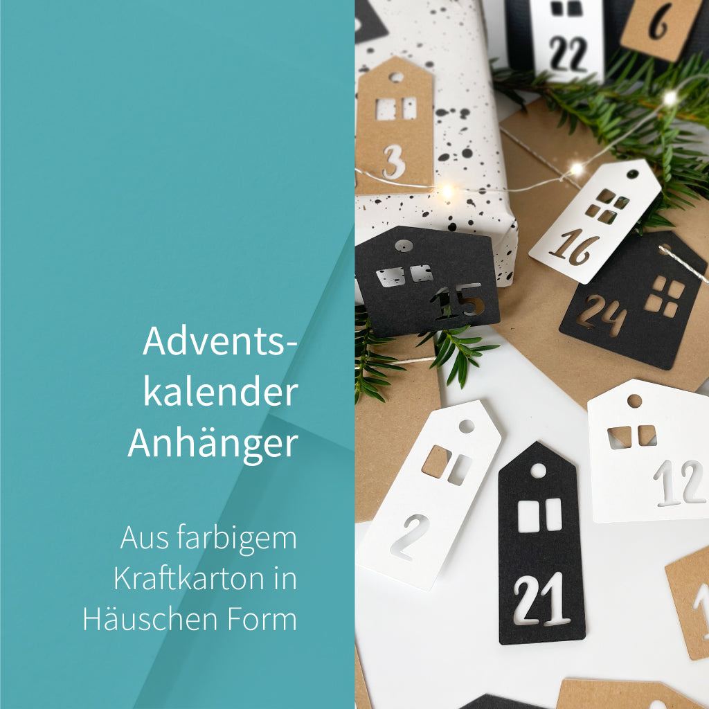 Weihnachtskalender Anhänger in Häuschen Form