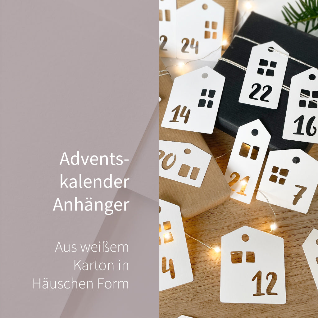 24 Weihnachtskalender Anhänger in Haus Form