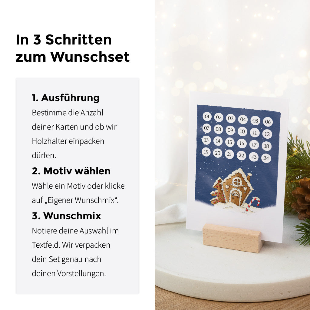 Anleitung zum Bestellen des Adventskalender Wunschsets