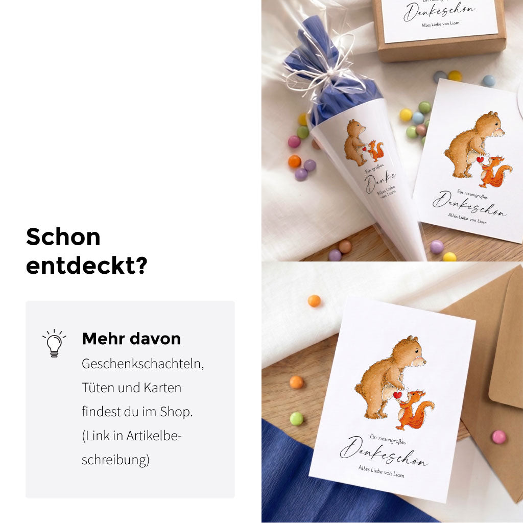 Papeterie Serie zum Abschied mit DIY Mini Schultüten und personalisierbaren Karten