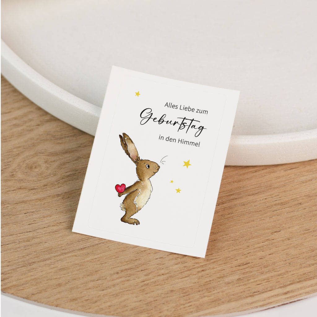 Aufkleber für Grabkerze zum Geburtstag