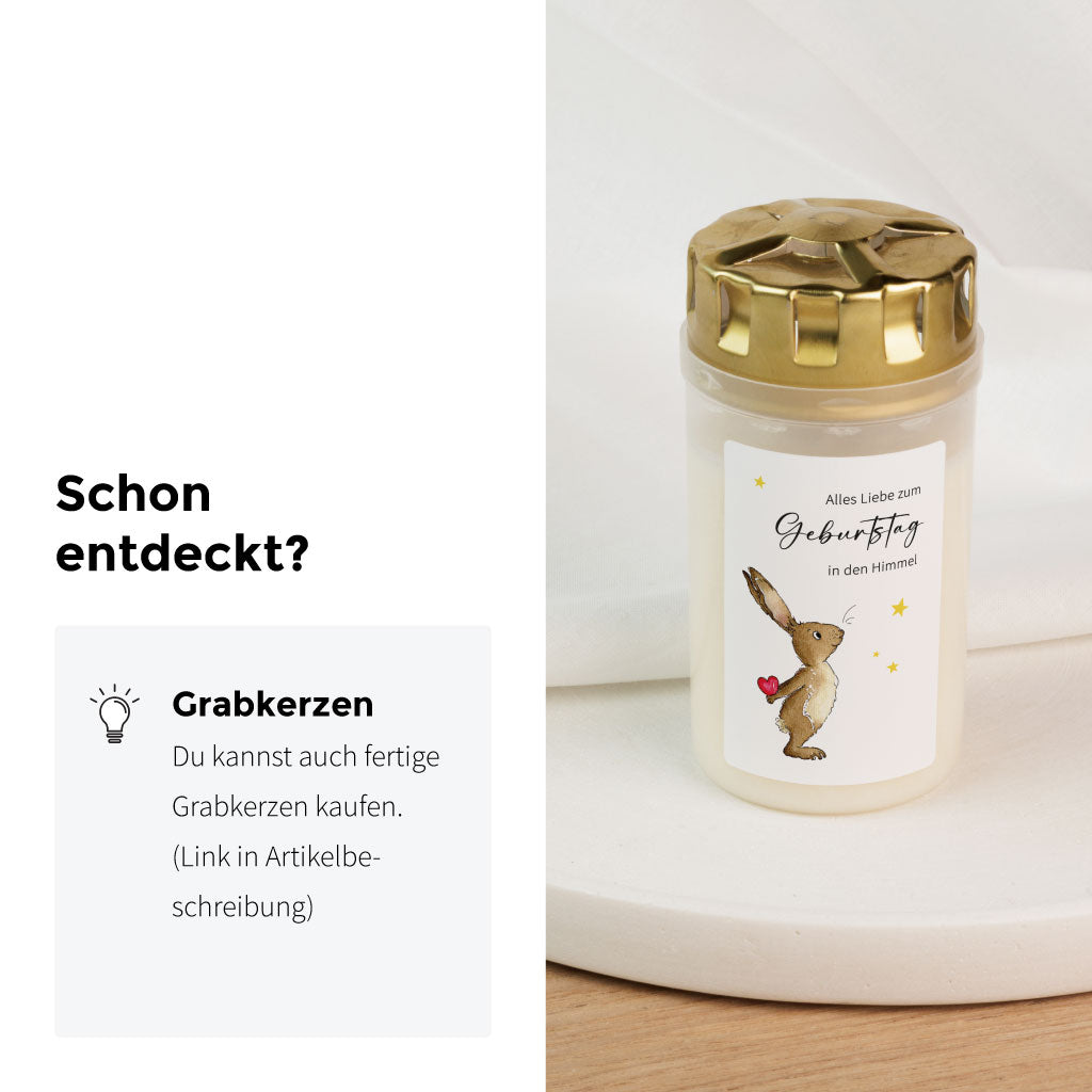 Es gibt auch fertige Kerzen zu kaufen