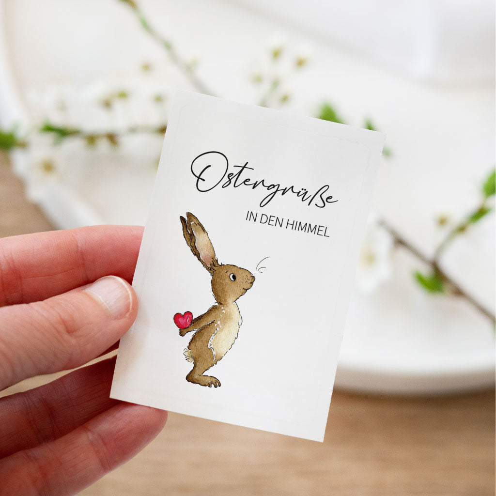 Transparenter Aufkleber für Grabkerze Ostern