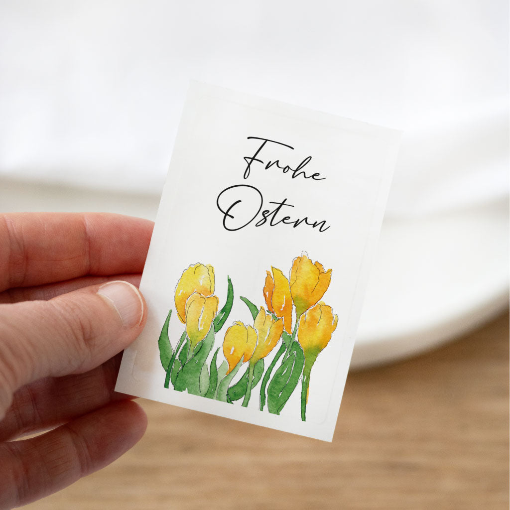 Transparenter Aufkleber für Grabkerze Ostern