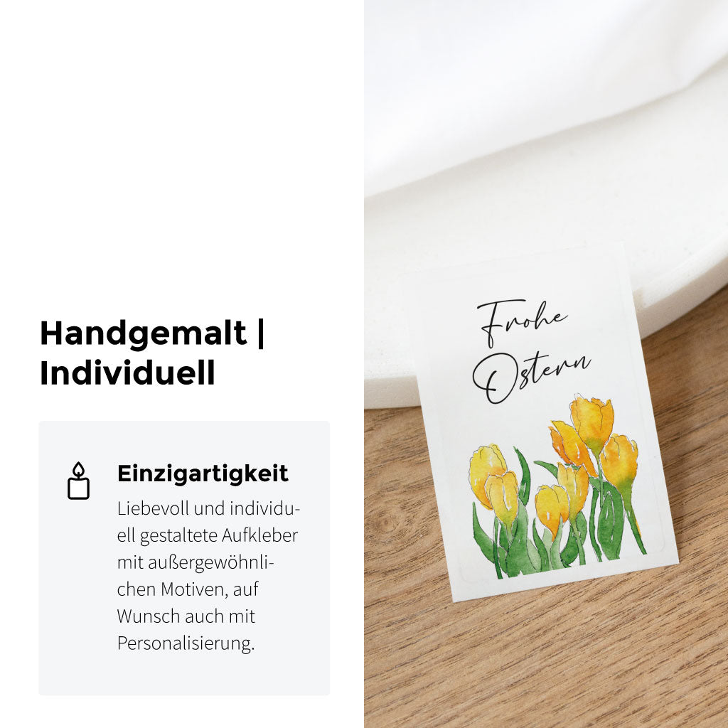 Handgemaltes Aquarell mit gelben Frühlingsblumen
