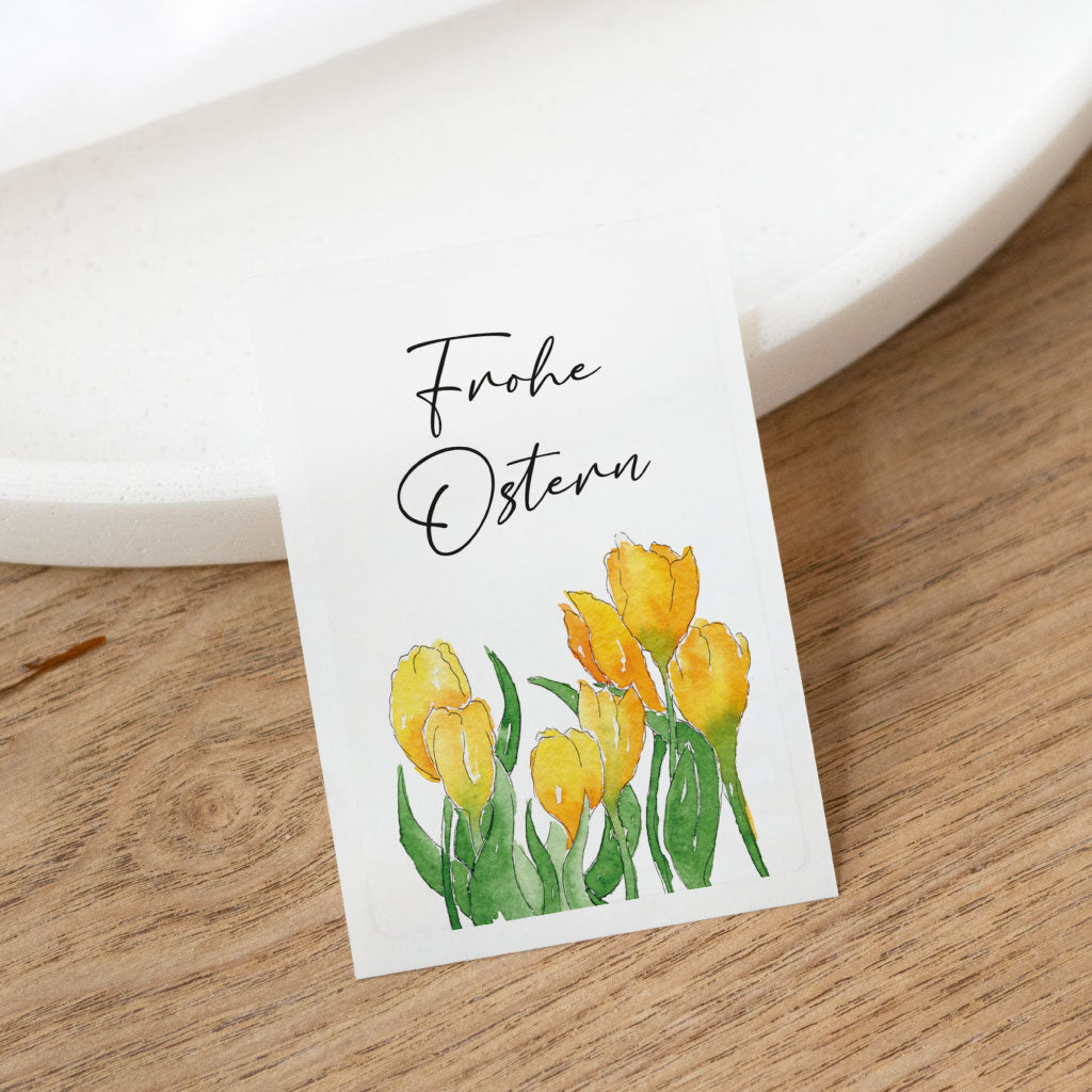 Transparenter Aufkleber für Friedhofskerze zu Ostern