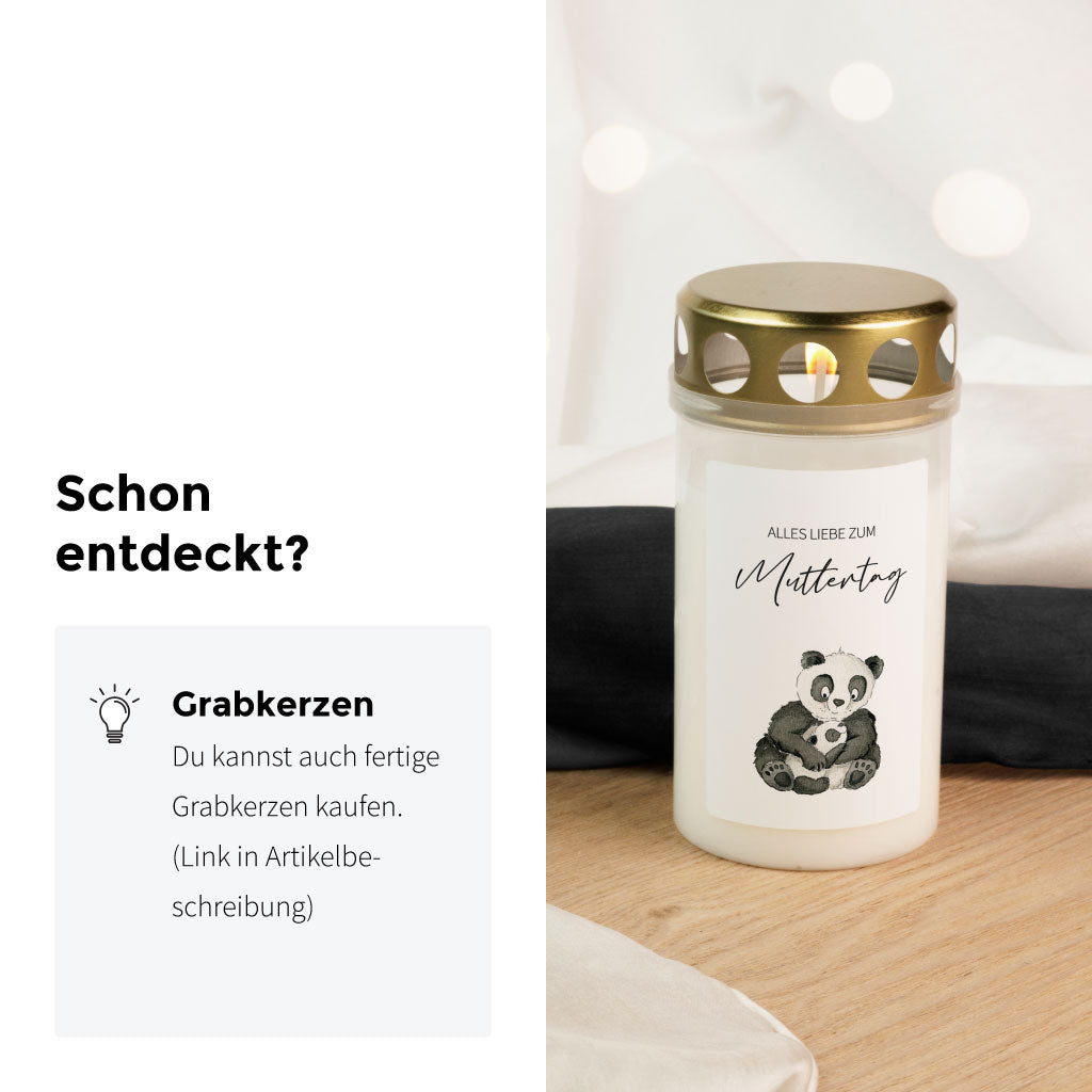 Schon entdeckt? Du kannst auch fertige Grabkerzen kaufen