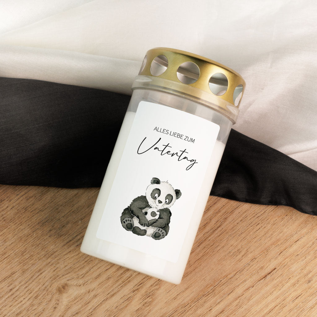 Über den Pandabären Spruch "Alles Liebe zum Vatertag"