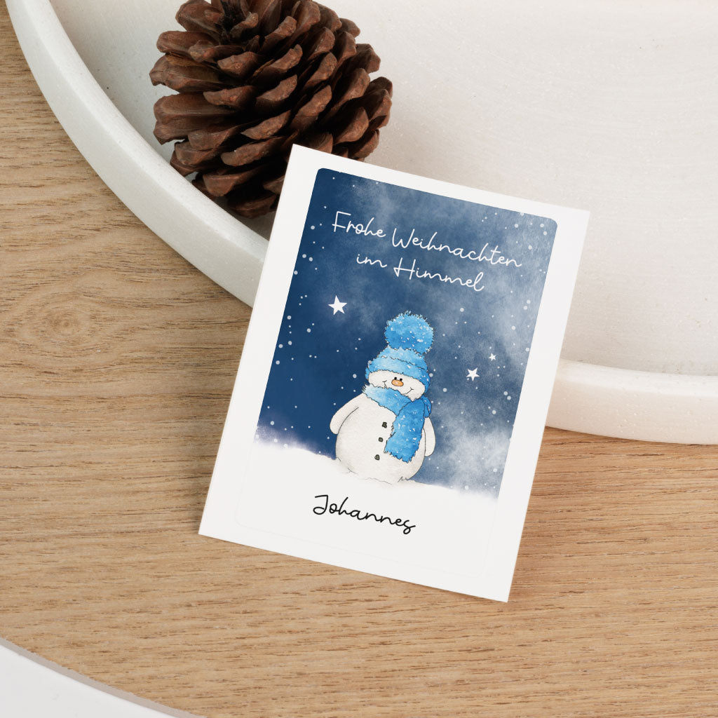 Aufkleber für Grabkerzen zu Weihnachten und im Advent