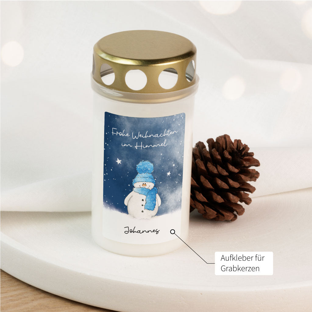 Handgemaltes Aquarell Motiv mit Schneemann
