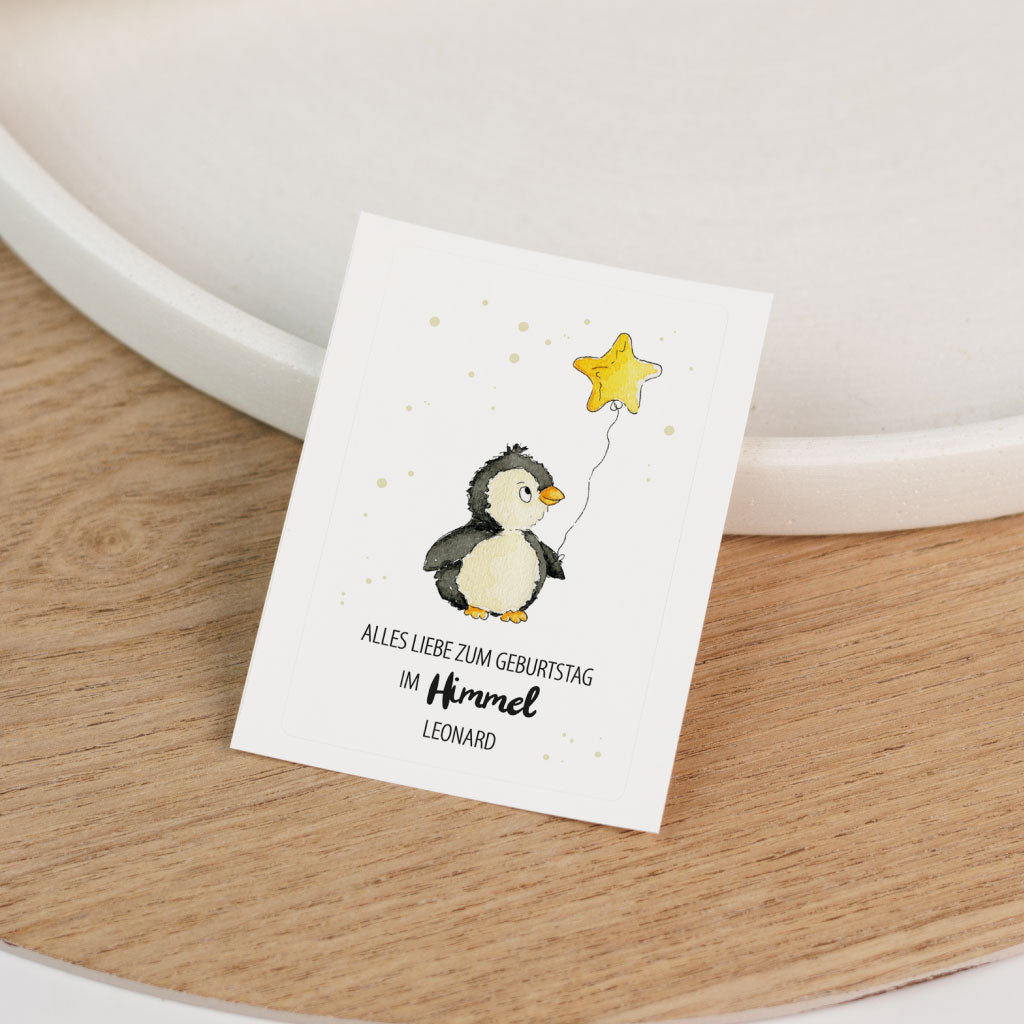 Aufkleber für Grabkerze zum Geburtstag von Sternenkindern