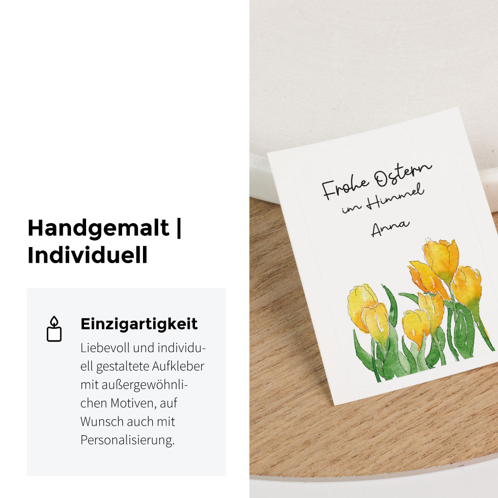 Handgemaltes Aquarell Motiv mit gelben Krokussen