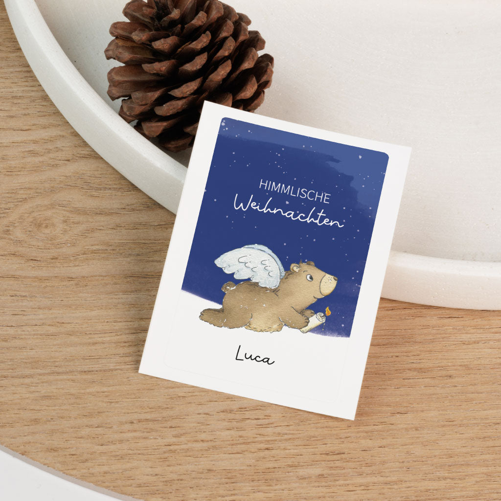 Personalisierbarer Aufkleber für die Adventszeit und Weihnachten