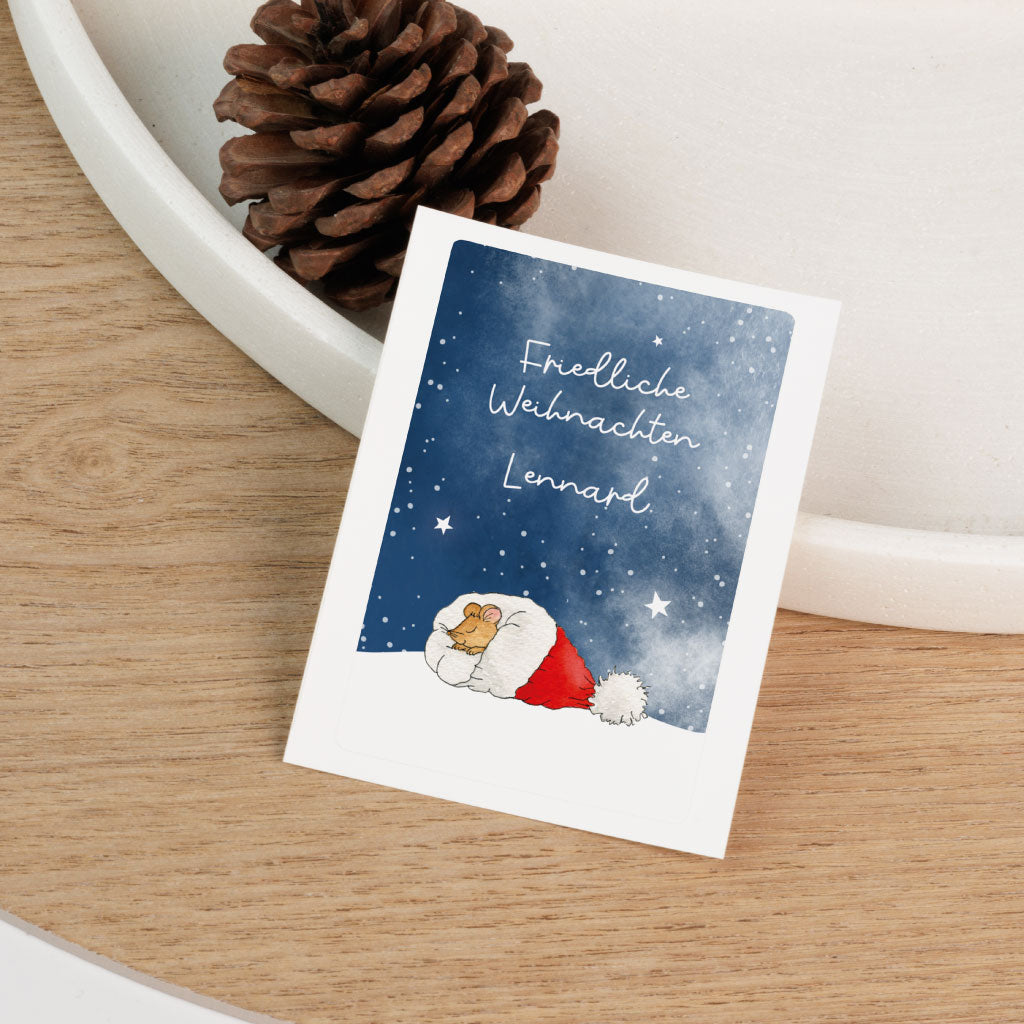 Wetterfester Folienaufkleber für Grabkerzen in der Adventszeit und Weihnachten