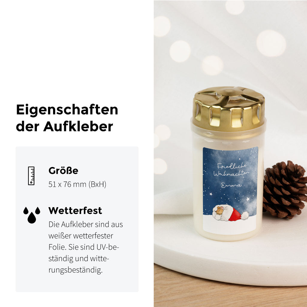 Die Sticker sind auf Wunsch mit einem Name personalisierbar