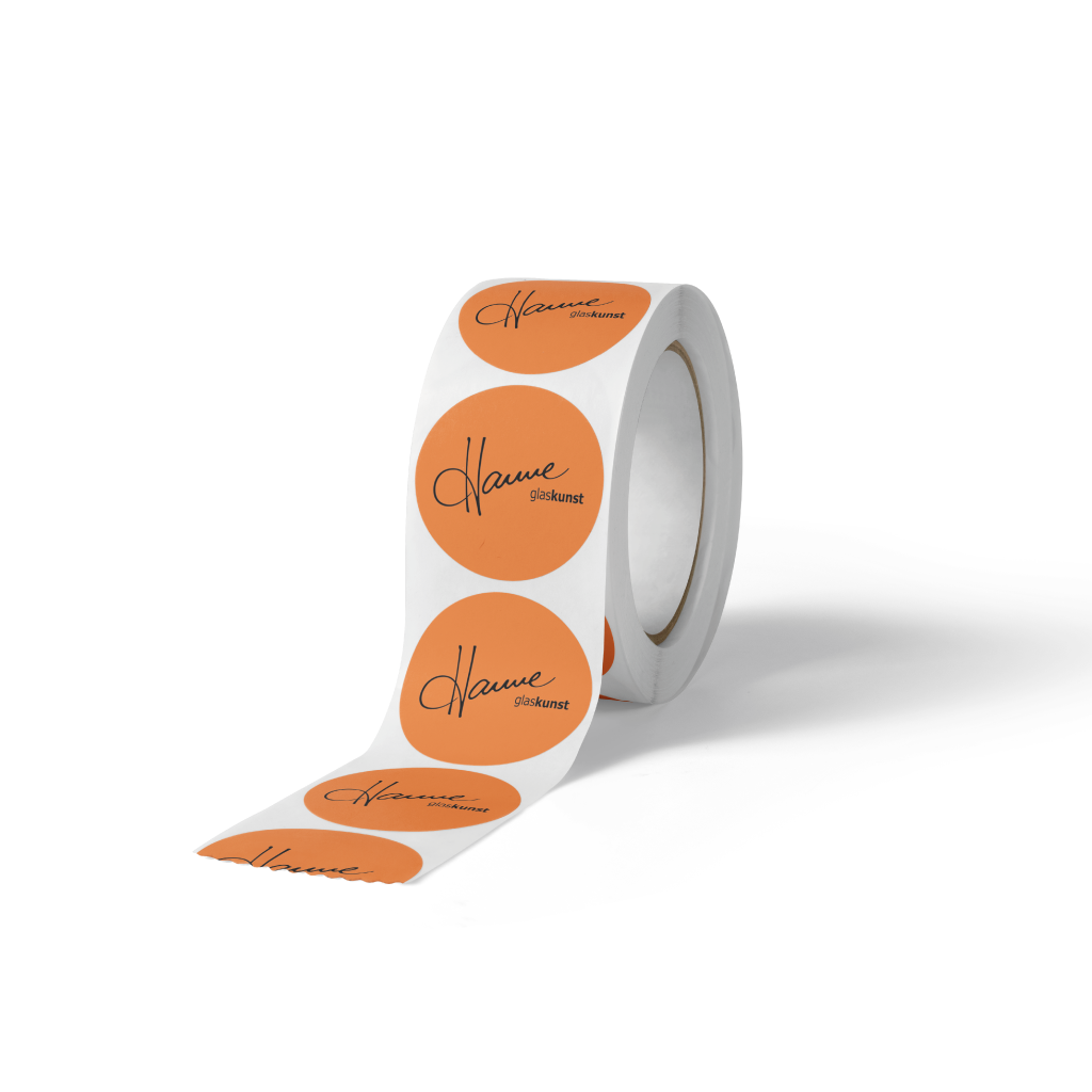 Aufkleber Referenzen Funkenbunt Marketing Material Grafikdesign Hanne Glaskunst