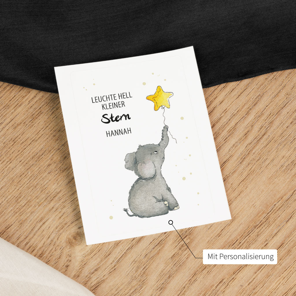 Sticker mit Name und Motiv