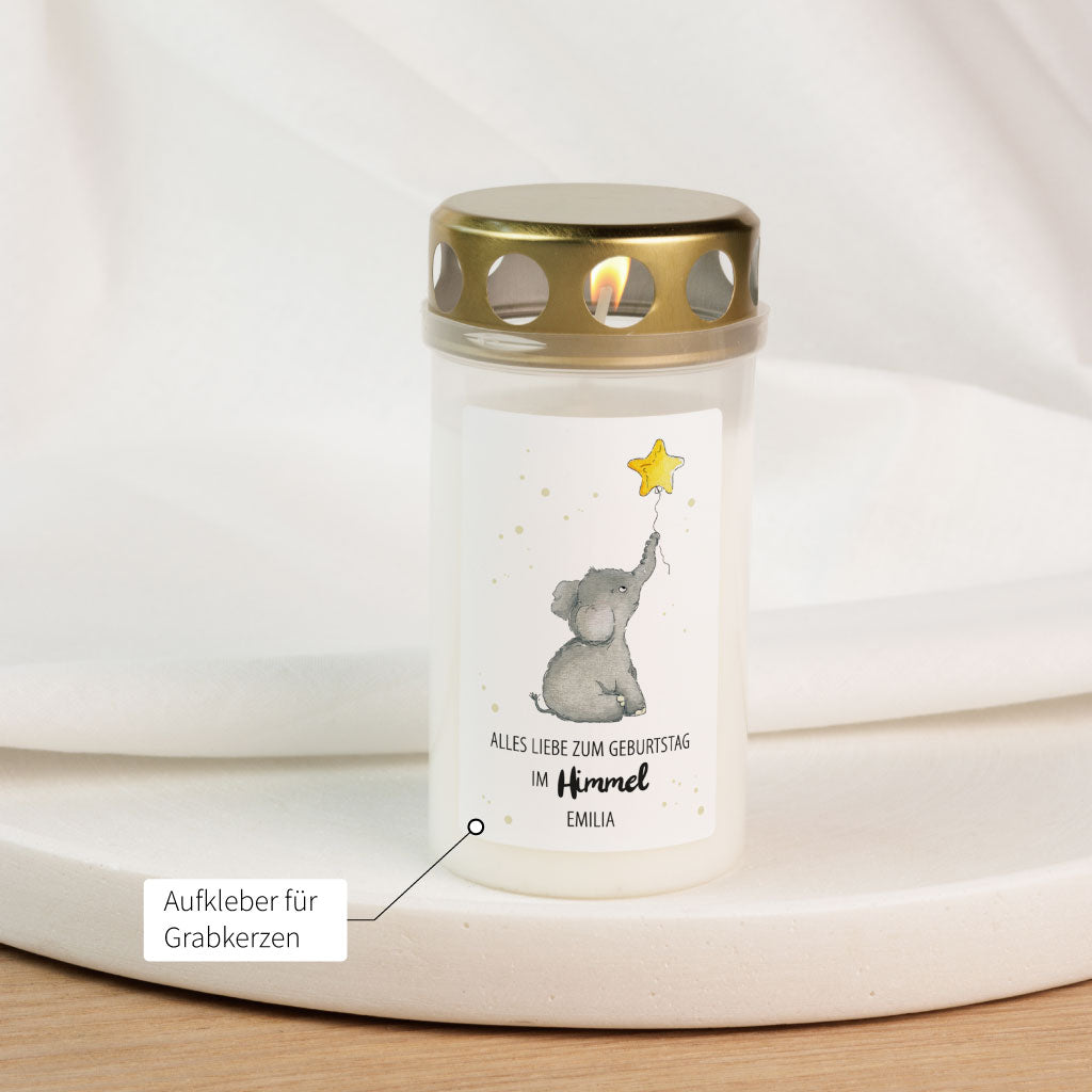 Alles Liebe zum Geburtstag im Himmel mit personalisiertem Name