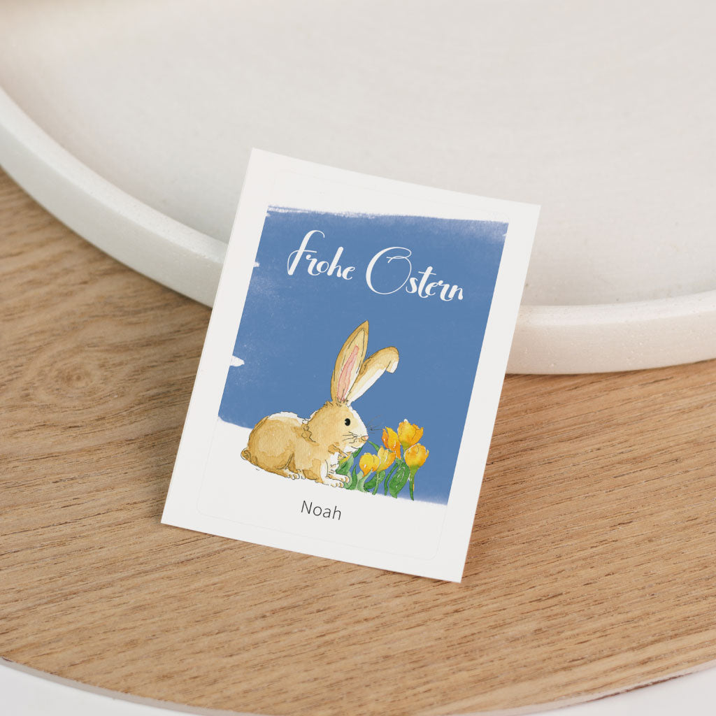Personalisierbarer Aufkleber für Grabkerzen an Ostern