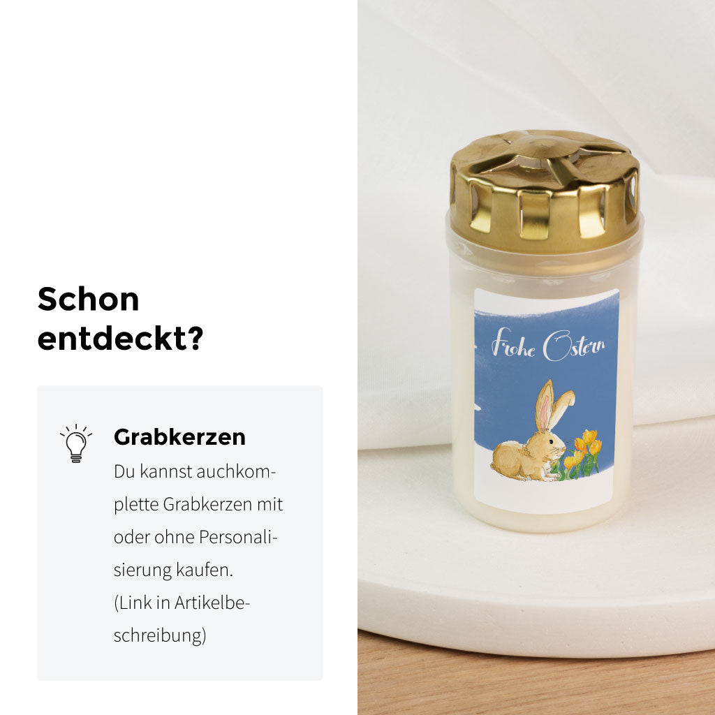 Es gibt auch komplett fertige Grabkerzen