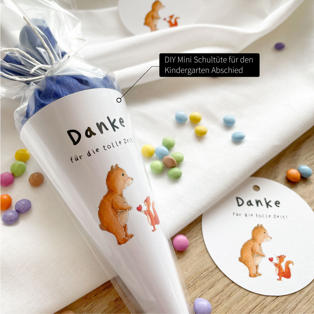 DIY Mini Schultüte zum selbst basteln und befüllen