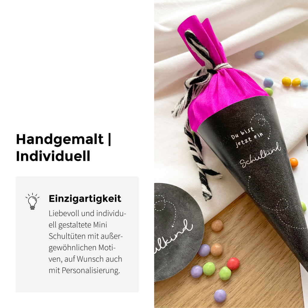 Bastelbogen mit Anleitung, Schultüte und Anhängern