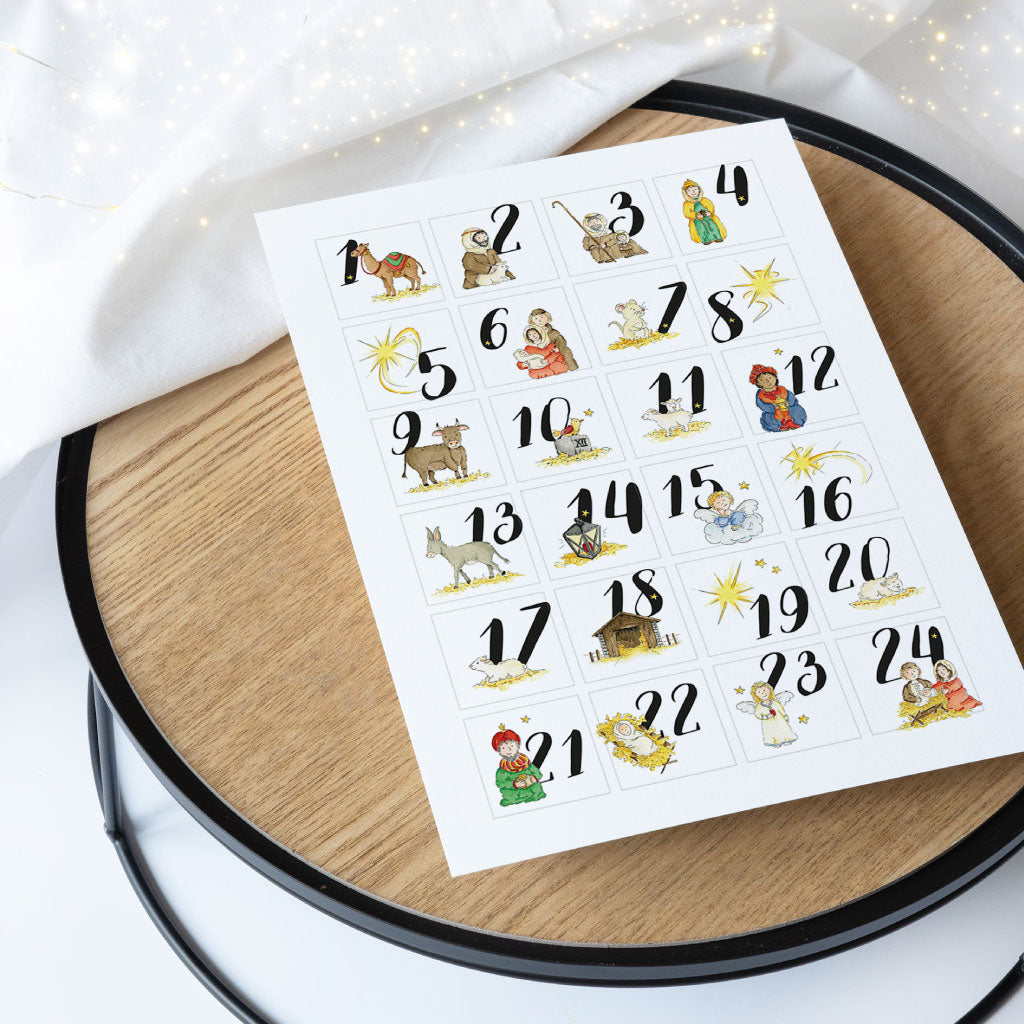 Download Bastelvorlage für DIY Adventskalender
