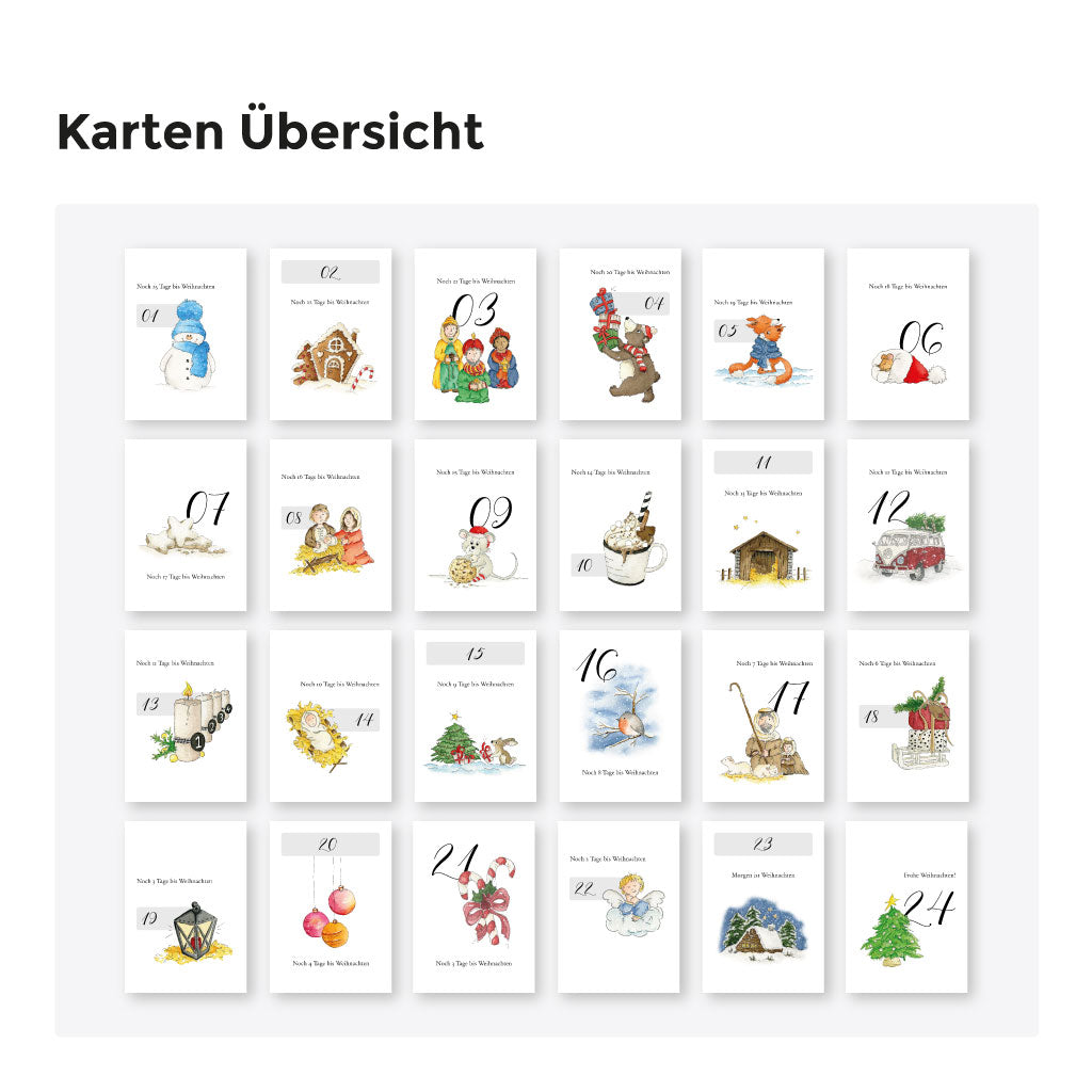 Alle 24 Karten in der Übersicht