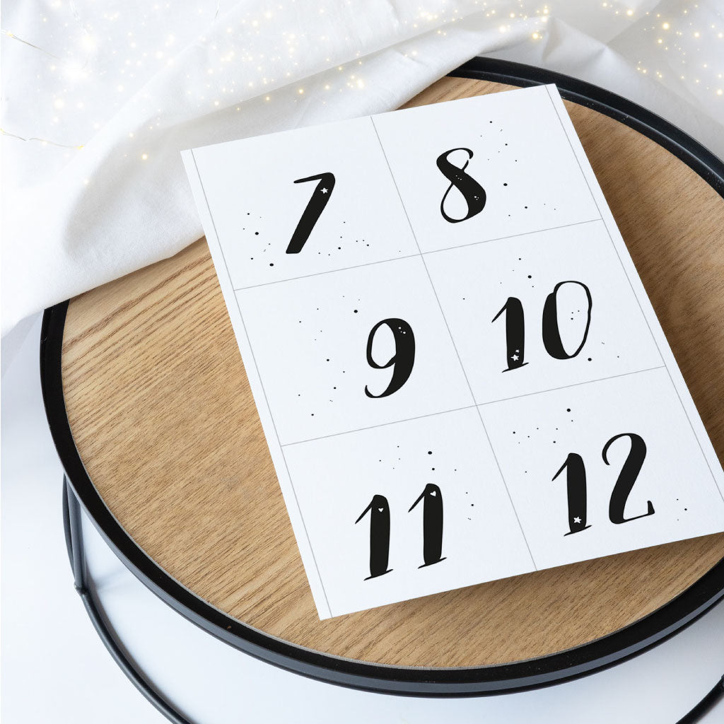 Eine Seite der Datei ausgedruckt auf Deko