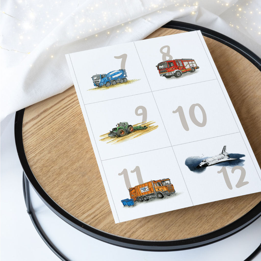Eine Seite der Datei ausgedruckt auf Deko