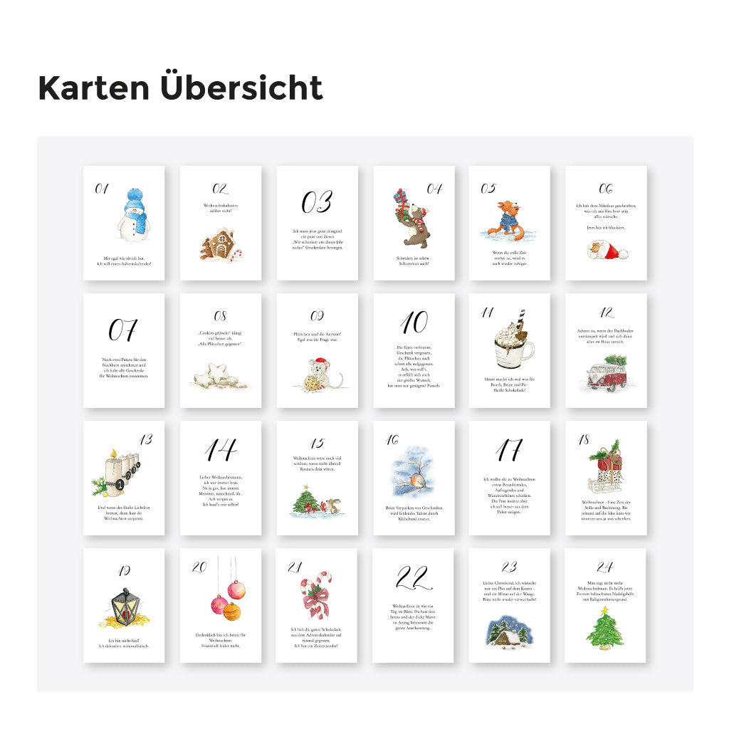 24 Karten in der Übersicht