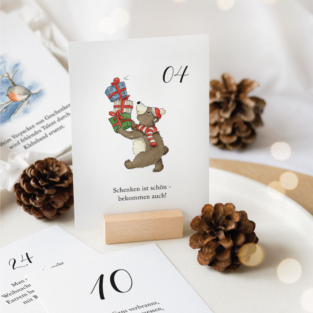 Lustige Weihnachts-Zitate auf digitaler Bastelvorlage