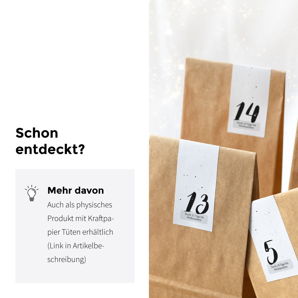 Auch als physisches Produkt mit Blockbodenbeuteln erhätlich