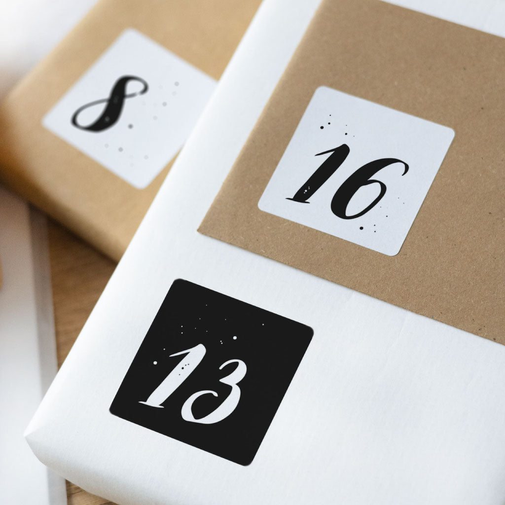Adventskalender Zahlen 8, 16 und 13