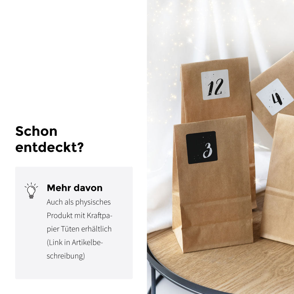 Auch als physisches Produkt mit Blockbodenbeuteln erhältlich