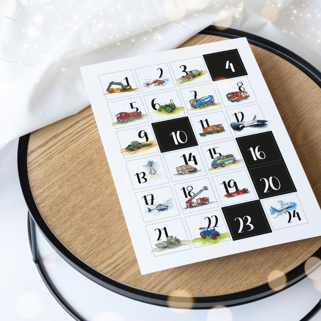 Download Bastelvorlage für DIY Adventskalender