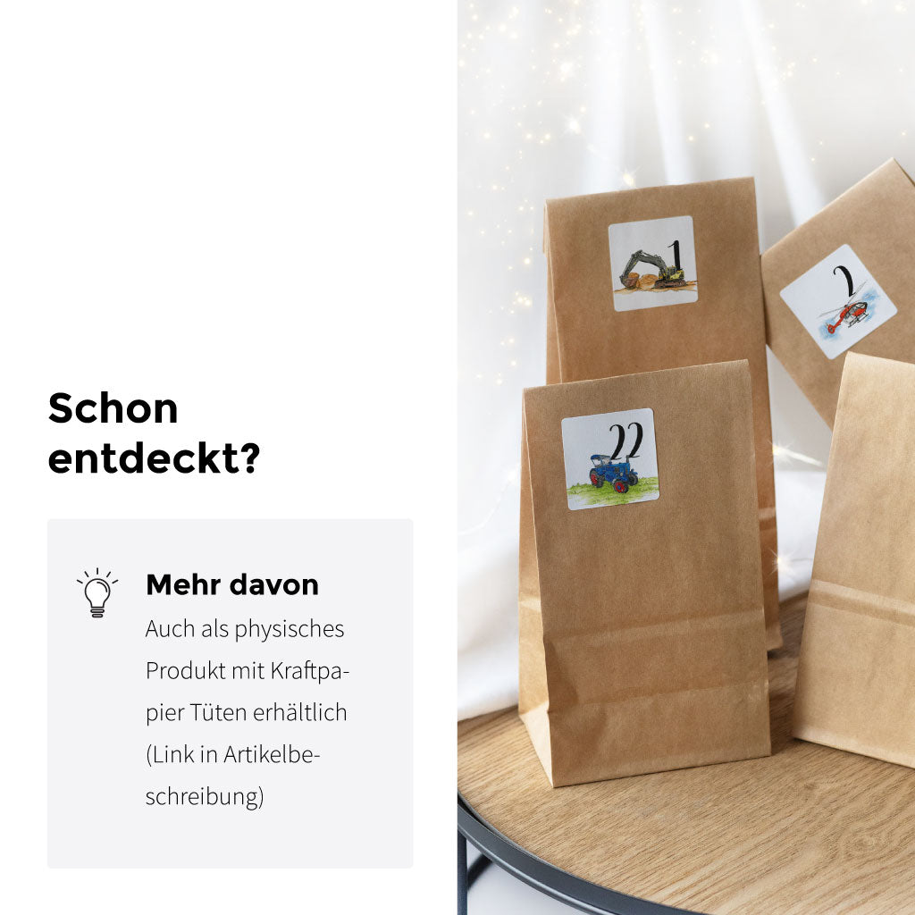 Auch als physisches Produkt mit Blockbodenbeuteln erhältlich
