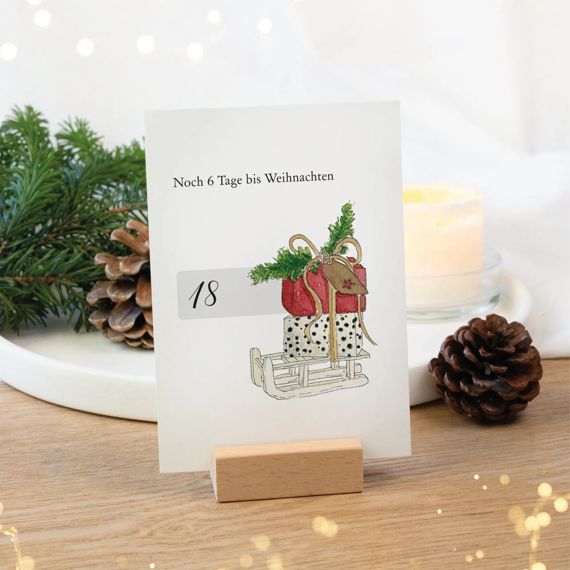Download Adventskalender Karten - Countdown Weihnachten