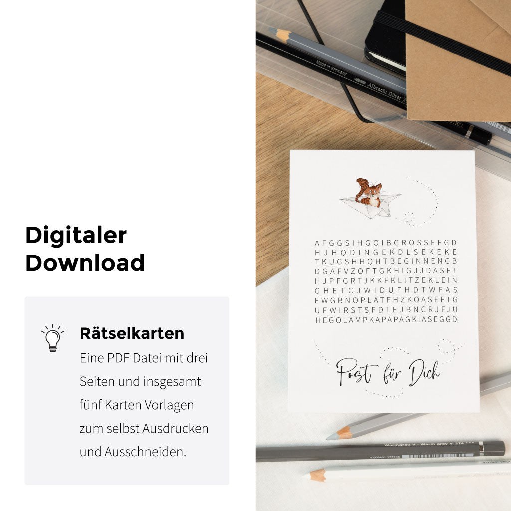 PDF Datei zum Schwangerschaft verkünden mit Quiz Karte Spiel Suchsel