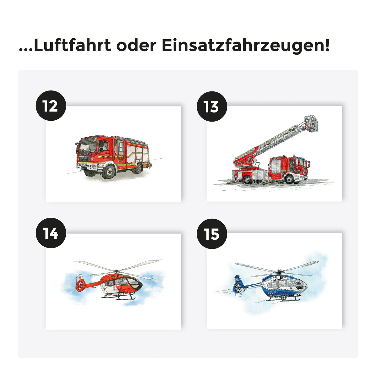 Fahrzeug Poster Sets - Bundle zum selbst zusammenstellen