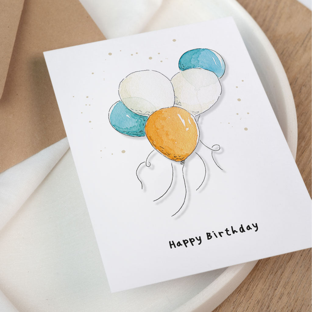 Detailaufnahme der Geburtstags Luftballons