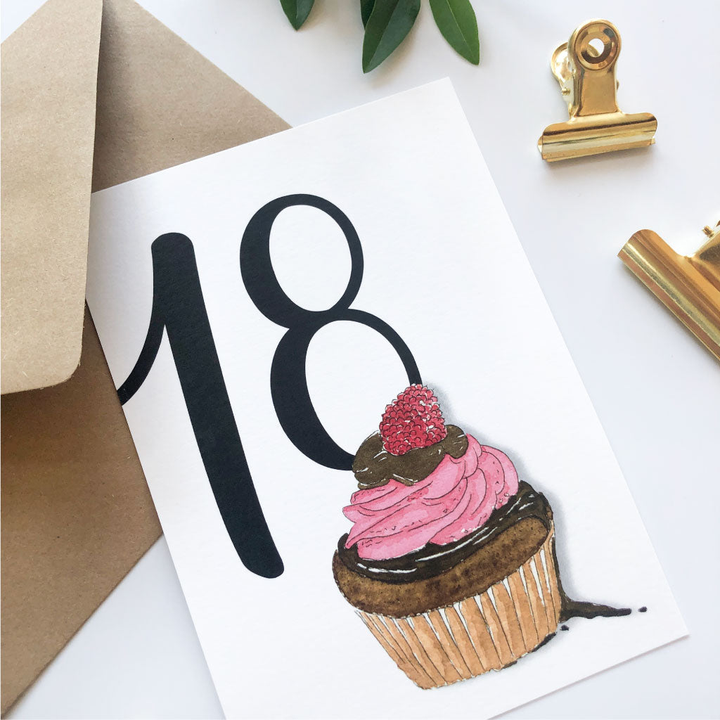 Geburtstagskarte Muffin Personalisierte Glückwunschkarte zum runde