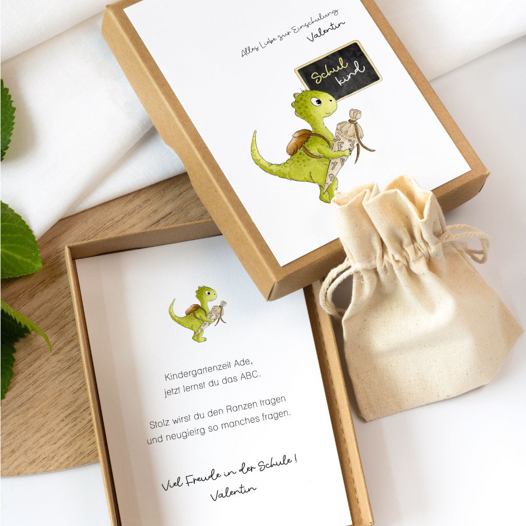 Personalisierbare Geschenkschachtel für Schulkinder