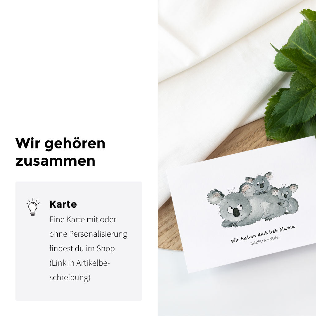Das Motiv gibt es auch auf einer Karte zum Muttertag