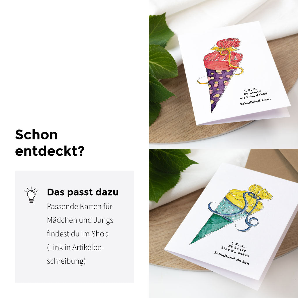 Passend zur Box gibt es auch Glückwunschkarten